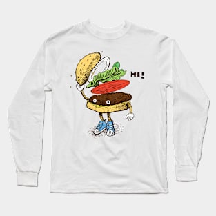 Burger Greeting Long Sleeve T-Shirt
